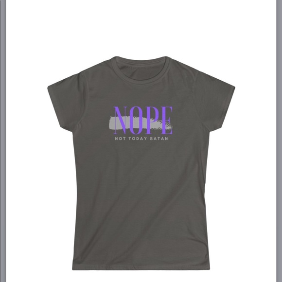 NOPE T-shirt in Black, Gray, or White - Picture 2 of 3